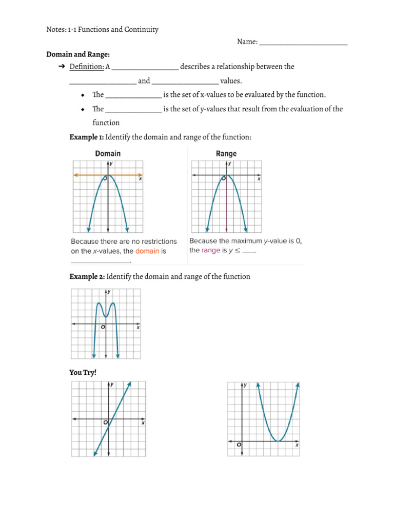 Notes 1-1 Functions and Continuity | PDF | Function (Mathematics ... image.
