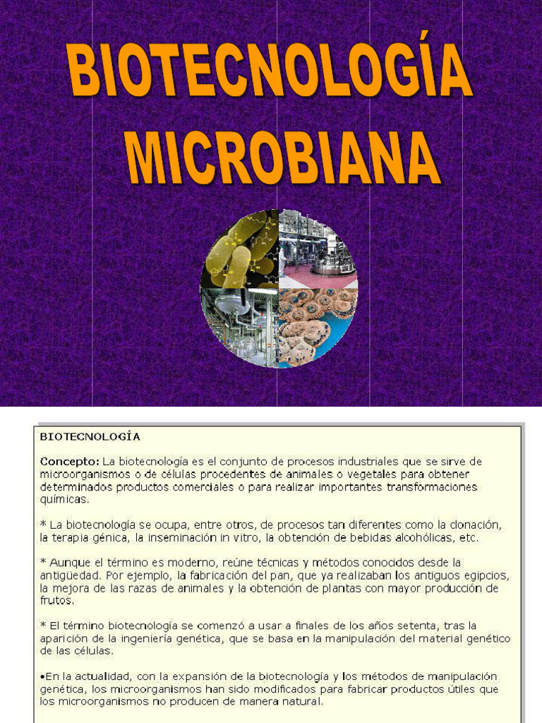 Biotecnologia Microbiana 2bach | PDF | Fermentación | Las bacterias