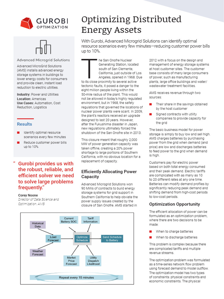 Case Study - Advanced Microgrid Solutions | PDF | Mathematical ...
