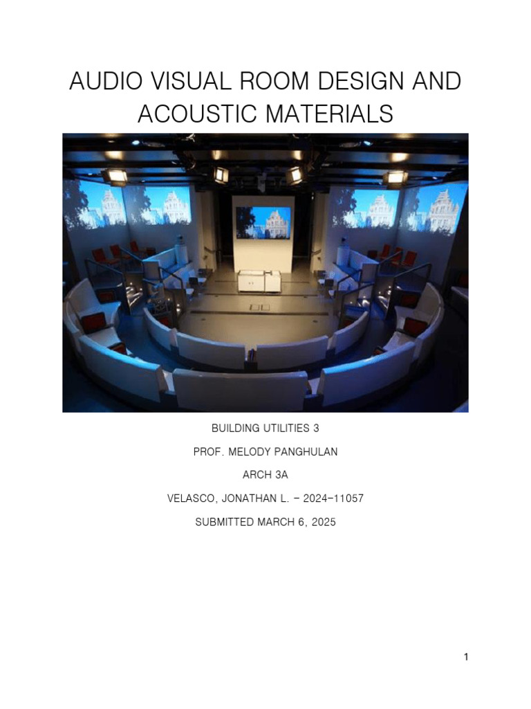 RESWORK BU3 AUDIO VISUAL ROOM (1) | PDF | Plaster | Loudspeaker