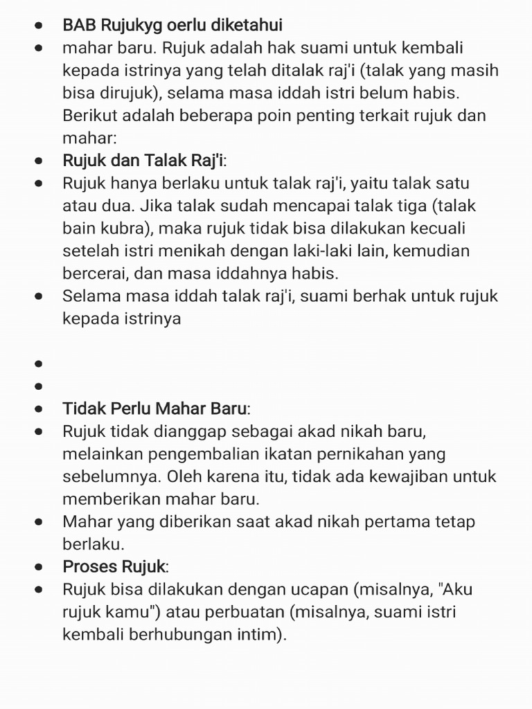 Bab Talak Dan Rujuk | PDF