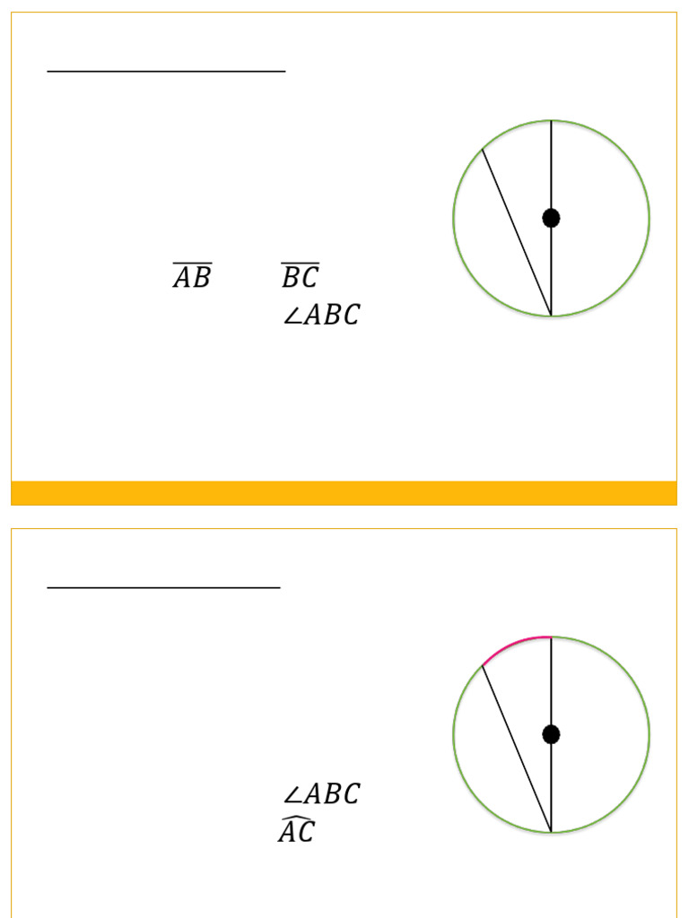 Inscribed Angle and Intercepted Arc | PDF