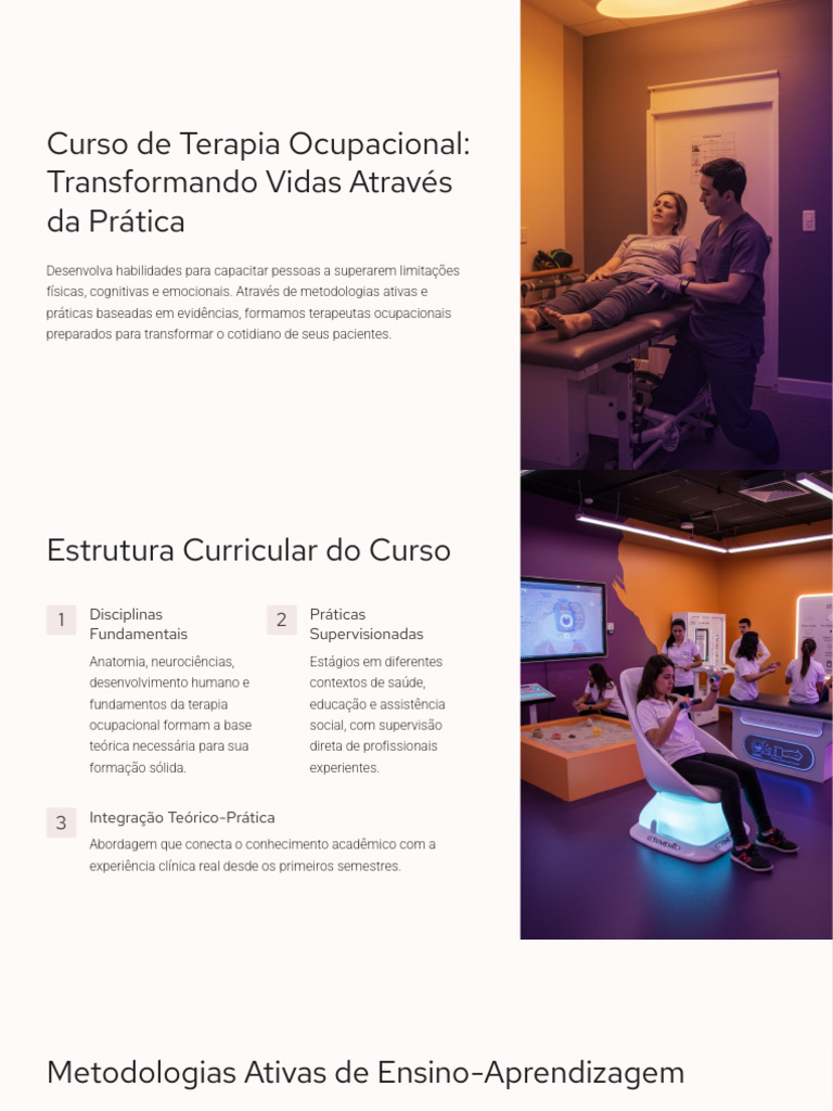 Curso de Terapia Ocupacional: Transformação e Prática | PDF | Cognição