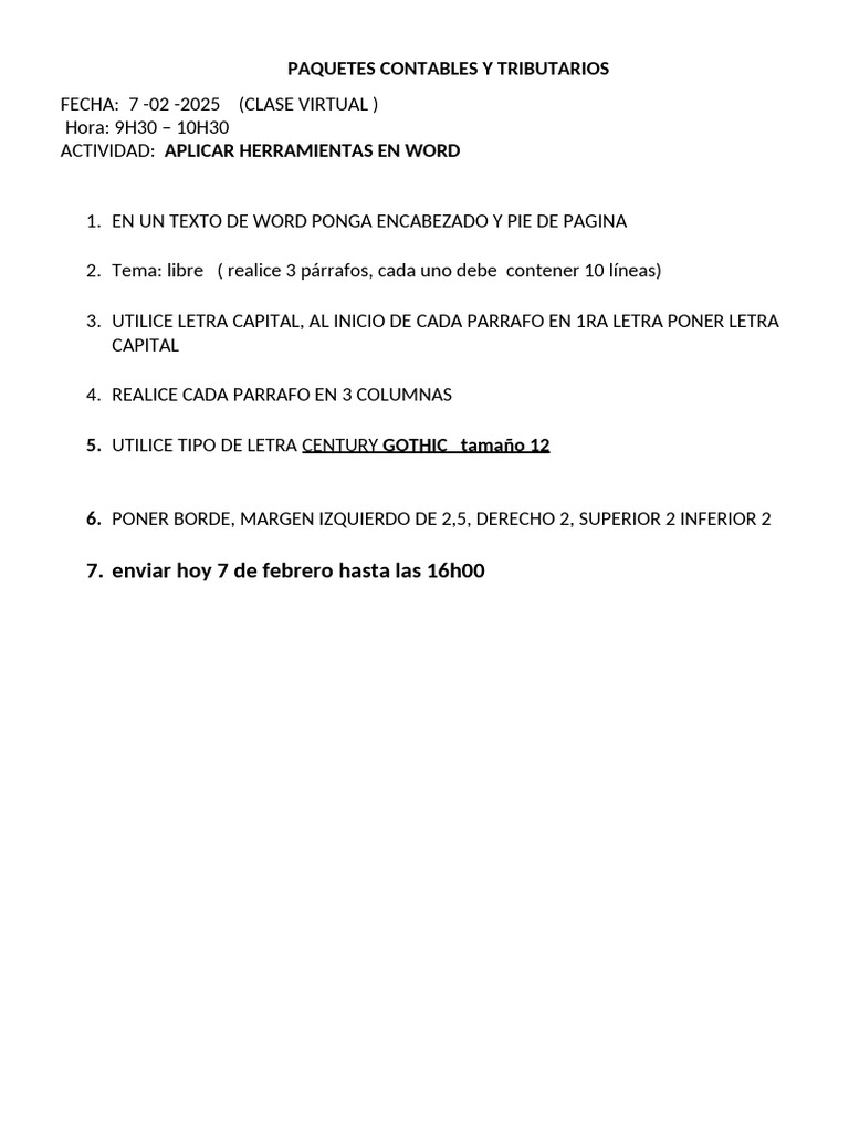 1ro -B-paquetes Contables y Tributarios 7-02-25 | PDF