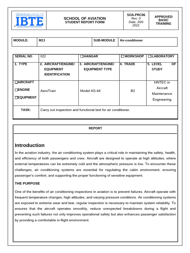 Shafinaz Air Conditioning Leak Report | PDF | Leak | Air Conditioning