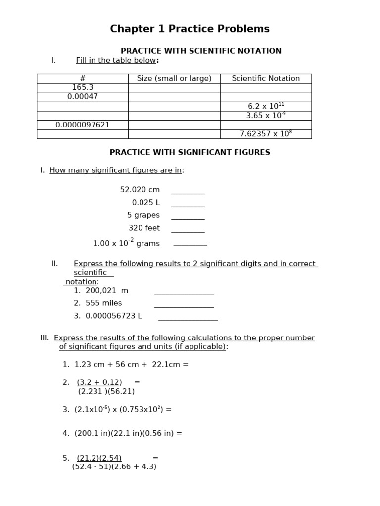 2A+Chapter+1+Review+Worksheet+F2020 | PDF | Density | Volume