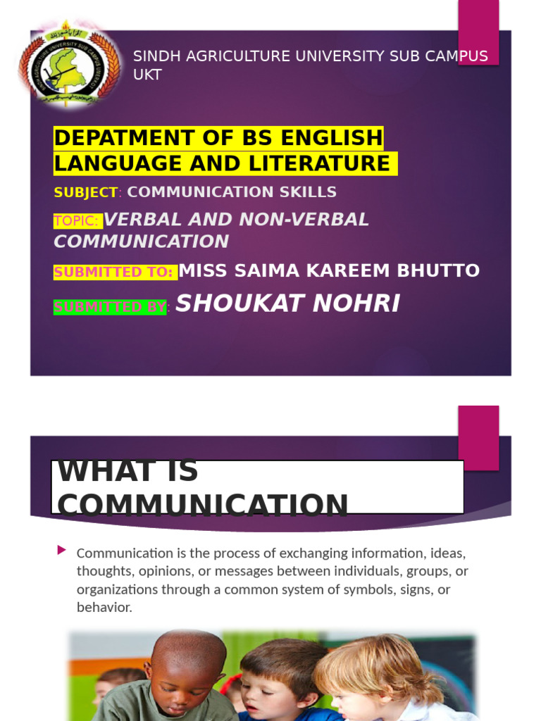 COMMUNICATION Skills Presentation | PDF