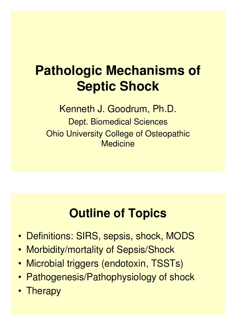 Pathogenesis and Management of Septic Shock | PDF | Shock (Circulatory ...