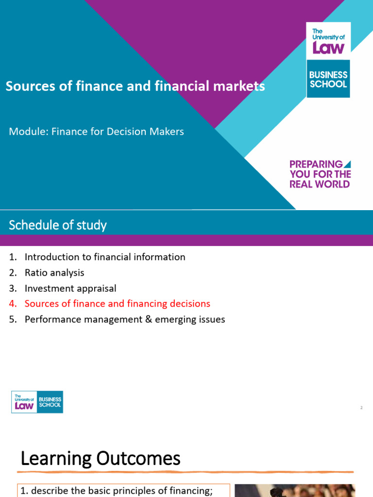 Sources of Finance Overview | PDF | Stocks | Preferred Stock