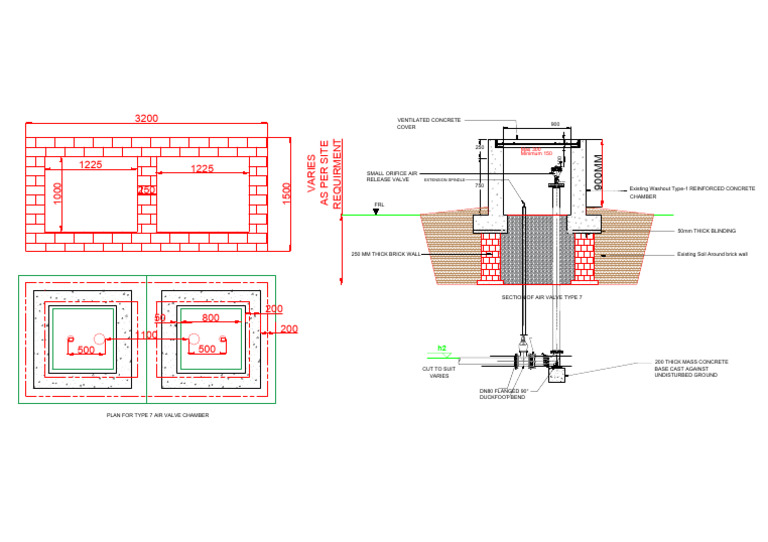 Ventilated Concrete Air Valve Chamber Design | PDF | Materials ...