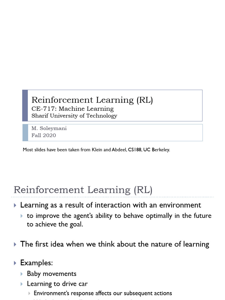 Reinforcement Learning Overview | PDF | Learning | Theoretical Computer ...