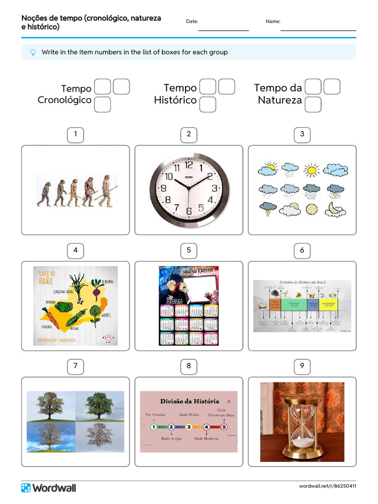 Noções de Tempo Cronológico Natureza e Histórico Group Sort | PDF
