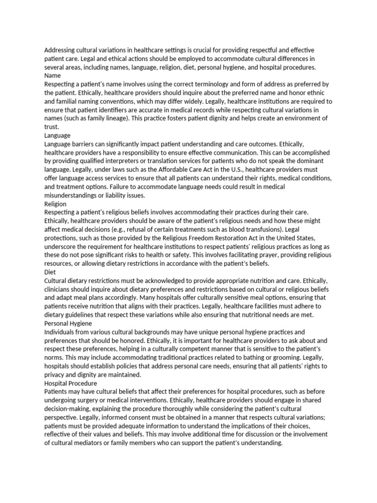 Cultural Competence in Healthcare Practices | PDF | Patient | Health Care