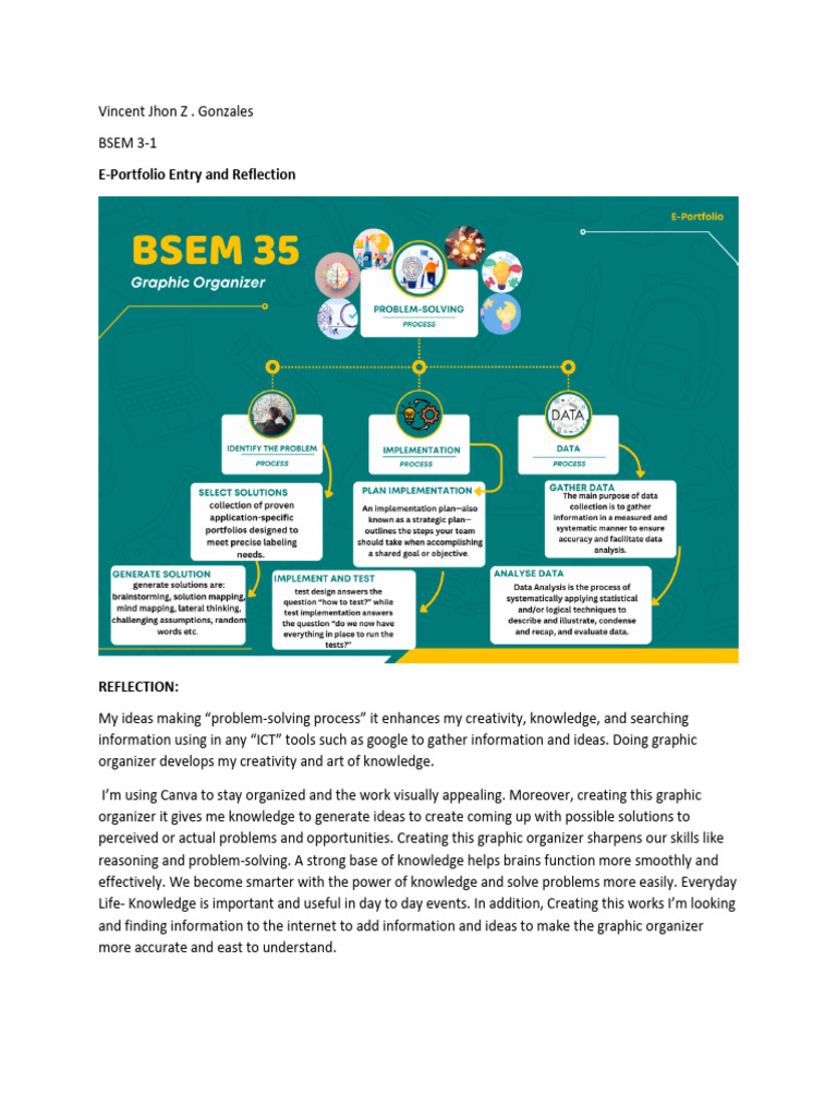 E-Portfolio Reflection on Problem Solving | PDF