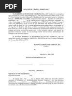 Chattel Mortgage Agreement Sample | PDF | Mortgage Law | Natural ...