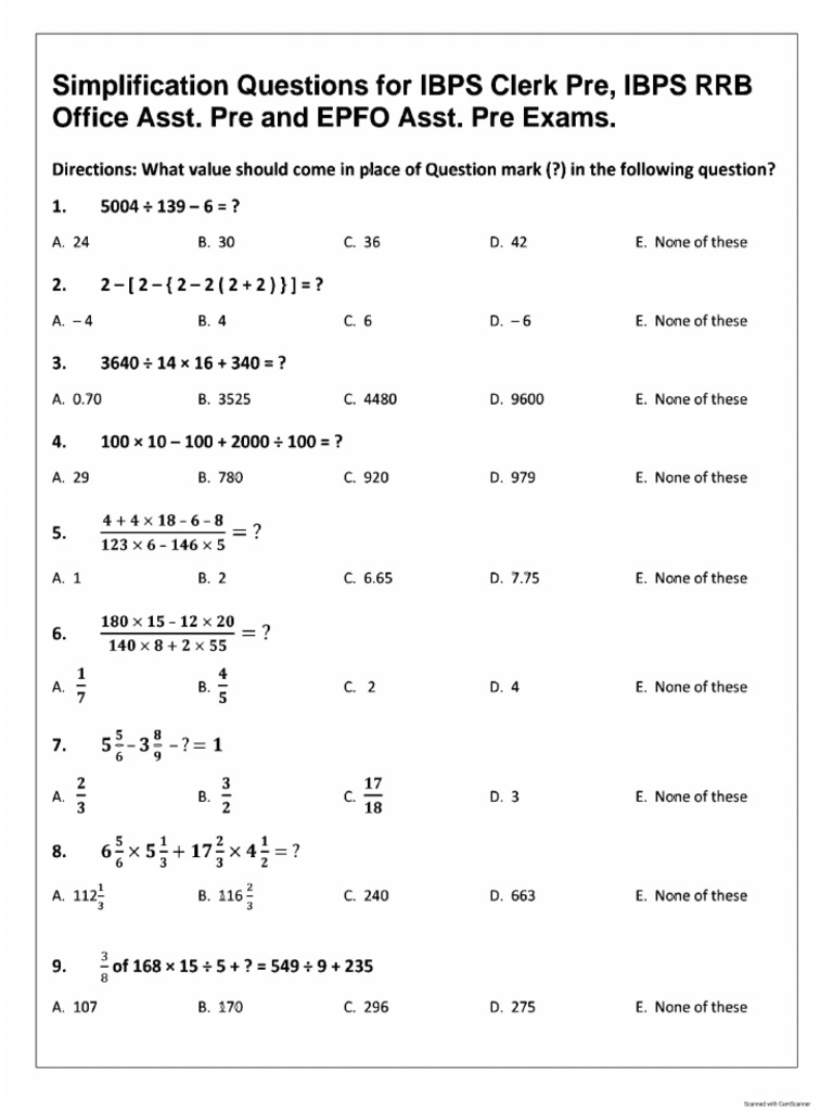 Simplifications 1 | PDF