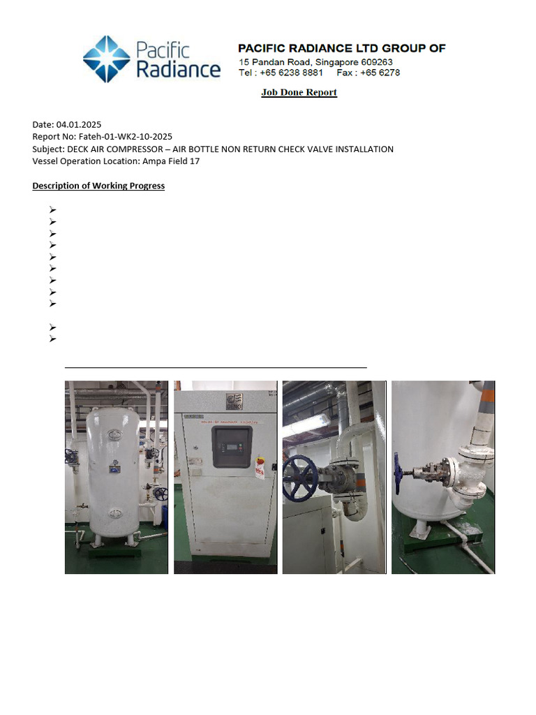 Deck Air Compressor Check Valve Install | PDF