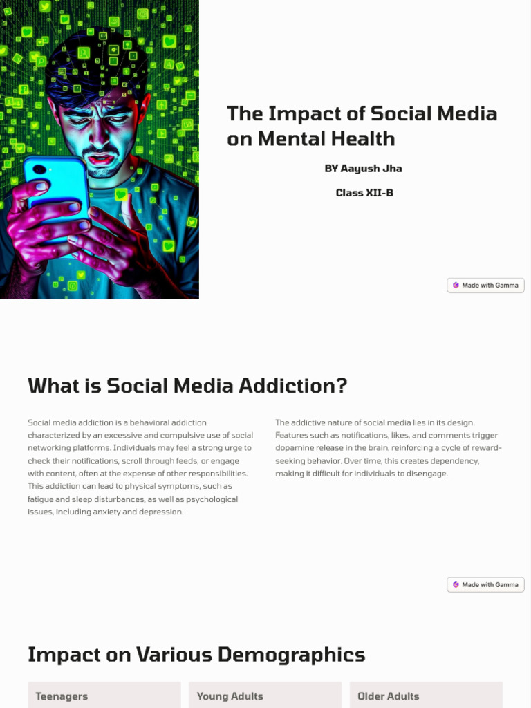 Social Media's Effects on Mental Health | PDF | Popular Culture & Media ...