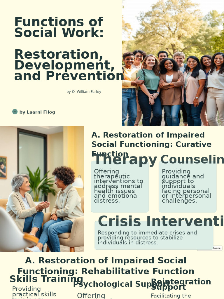 Functions-of-Social-Work-Restoration-Development-and-Prevention | PDF