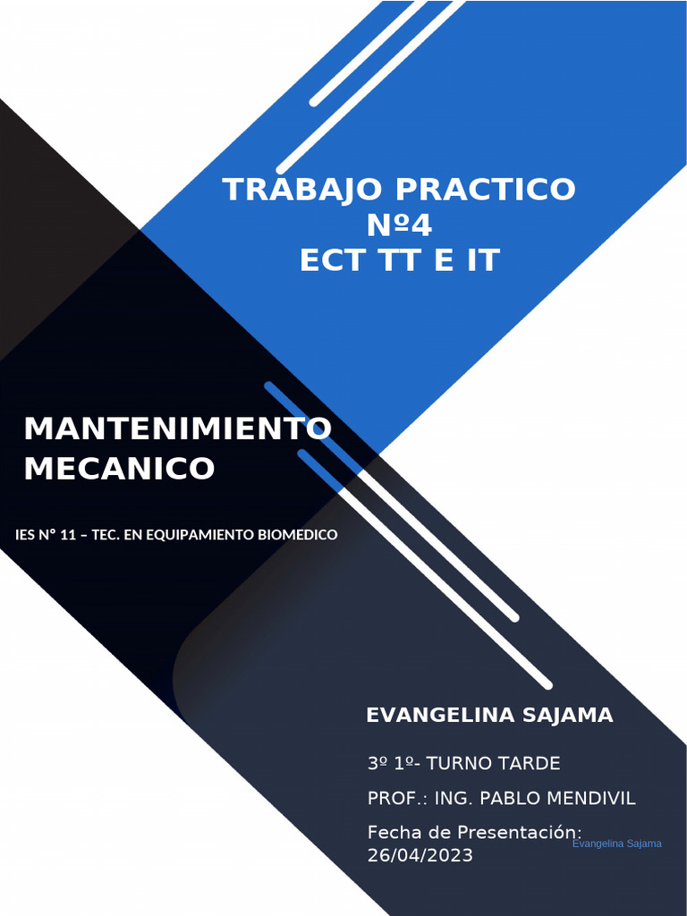 TP 1 Mantenimiento - P - P - C | PDF