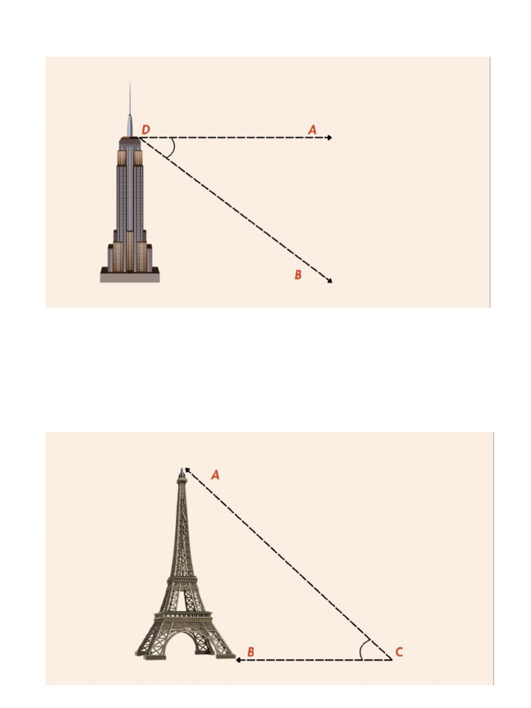 Angle of Elevation and Depression Visual Aids | PDF
