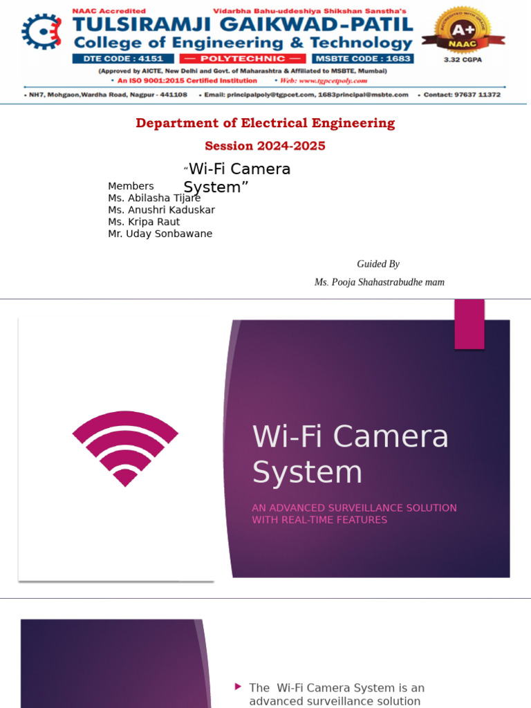Wi-Fi Camera System Overview | PDF | Camera | Computer Network