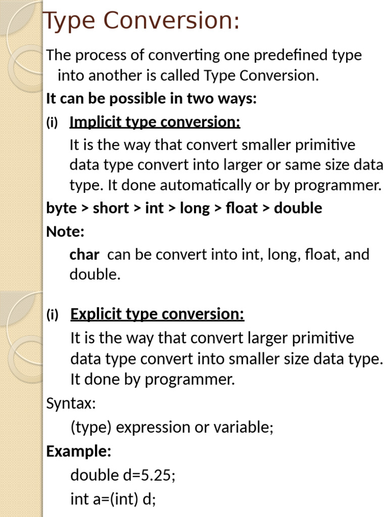 Type Conversion in Programming | PDF