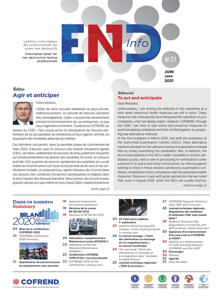 Certification COFREND 2020 : Bilan et Perspectives | PDF