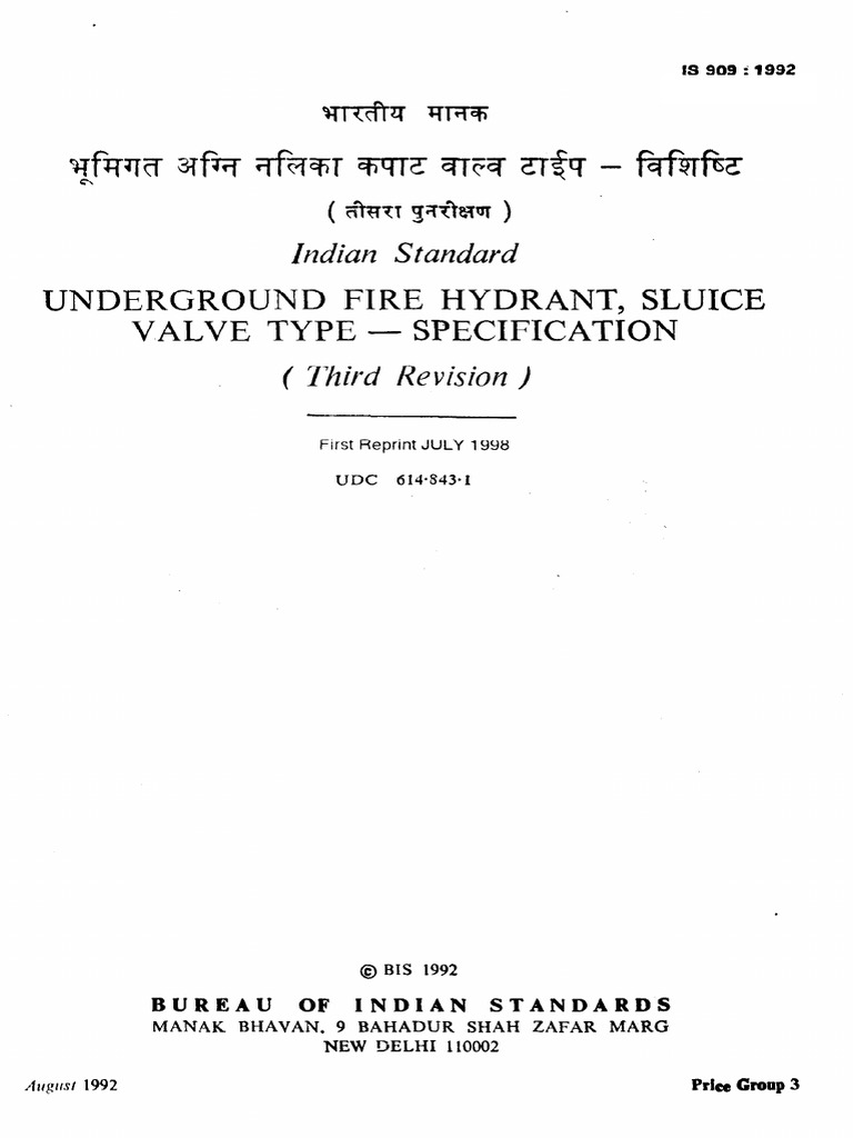 Underground Fire Hydrant Specification | PDF | Screw | Valve