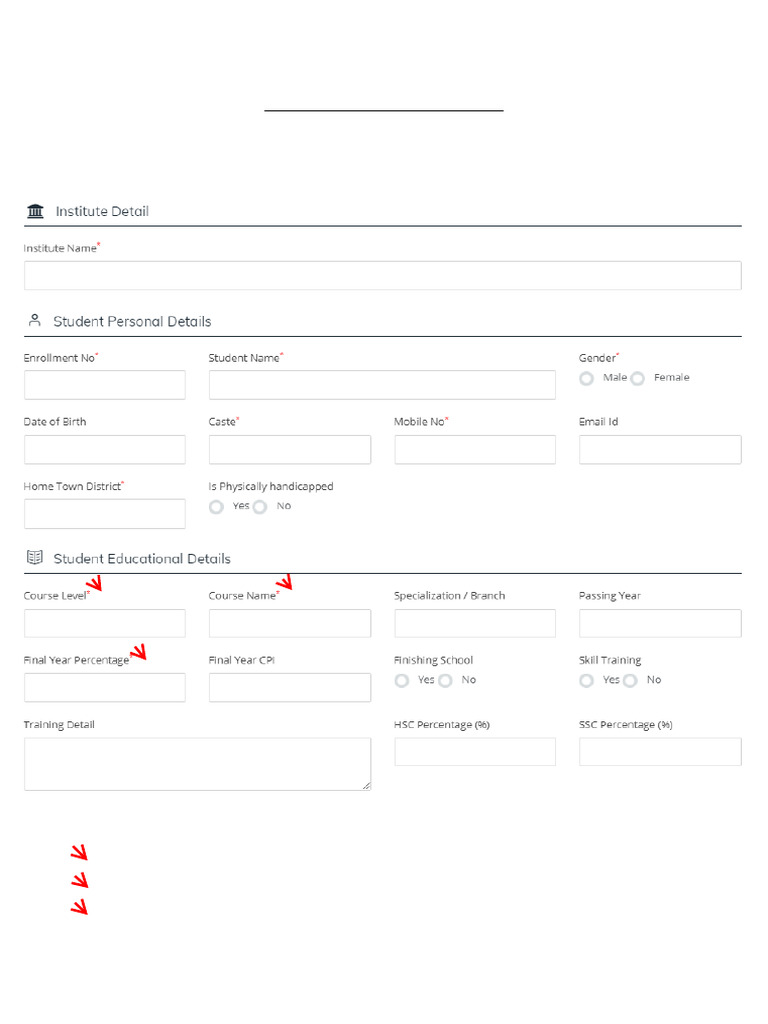 Student Spot Registration for Placement | PDF