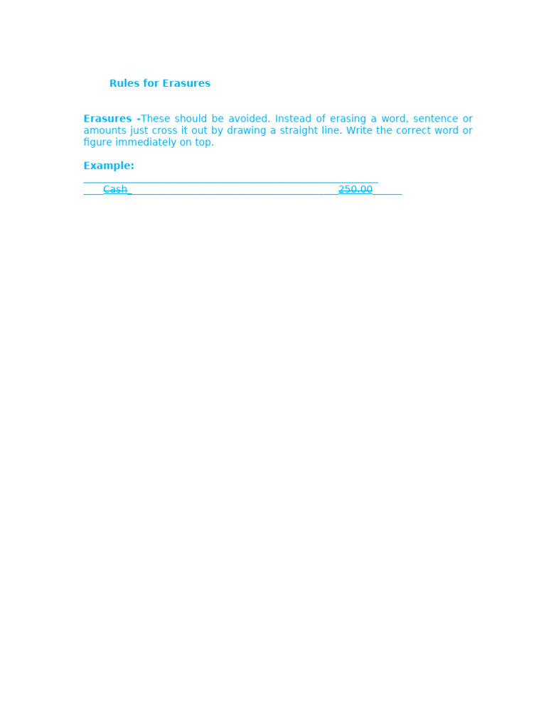 Bookkeeping Guidelines Erasures | PDF