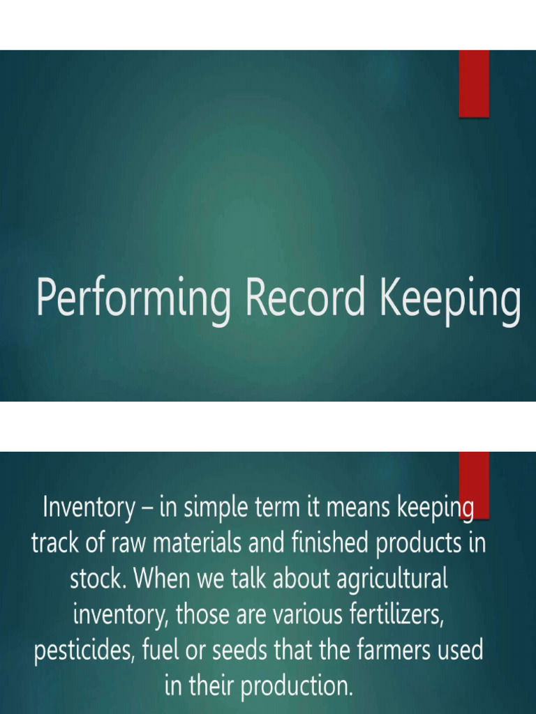 Record Keeping | PDF