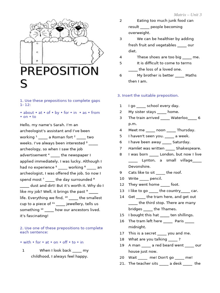 Preposition 1 | PDF