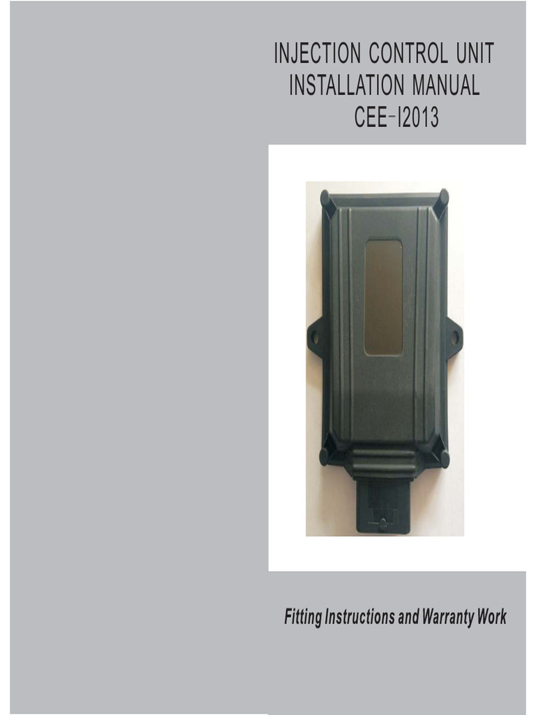 Injection Control Unit Installation Guide | PDF | Light Emitting Diode ...