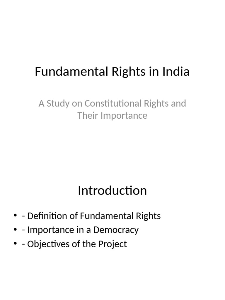 Fundamental Rights Presentation | PDF