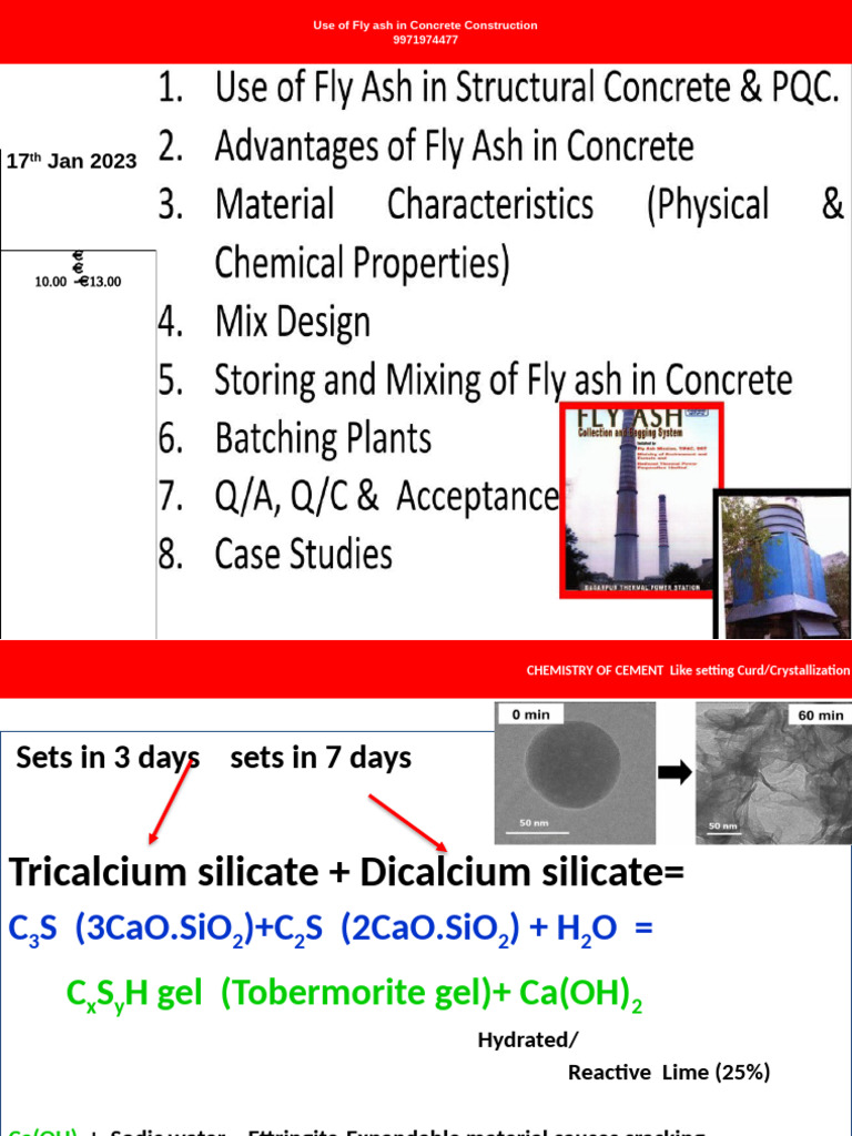 Half Day Fly Ash in Concrete - 17th Jan 2023 | PDF | Concrete | Cement