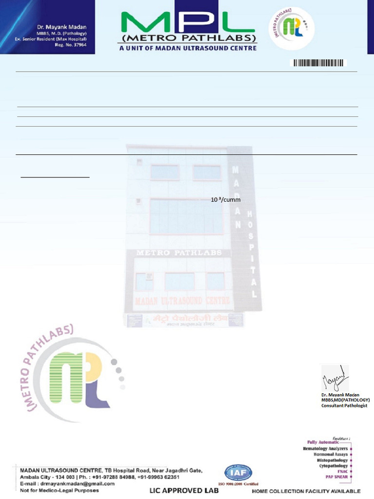Metro Path | PDF | White Blood Cell | Tissue (Biology)