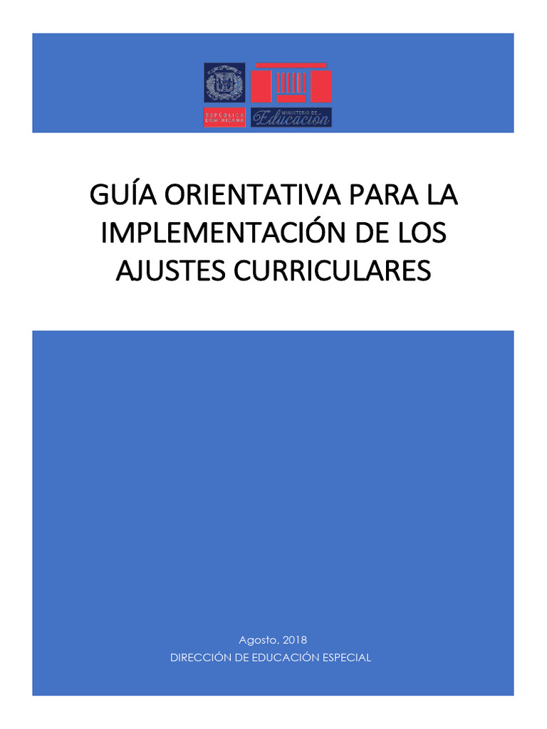 Guía de Ajustes Curriculares Individualizados | PDF | Evaluación | Plan ...