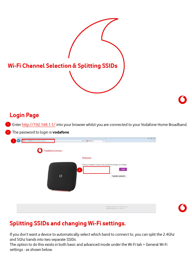 Split Wi-Fi Bands on Vodafone Router | PDF