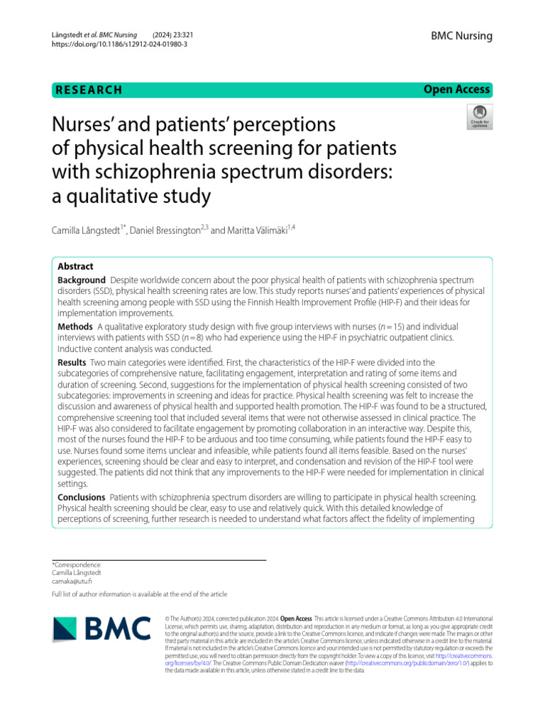 Nurses and Patients on Health Screening SSD | PDF | Creative Commons ...
