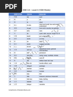 Kosakata HSK Tingkat 1 S.D. 6 (By Bisa-Mandarin - Com) | PDF