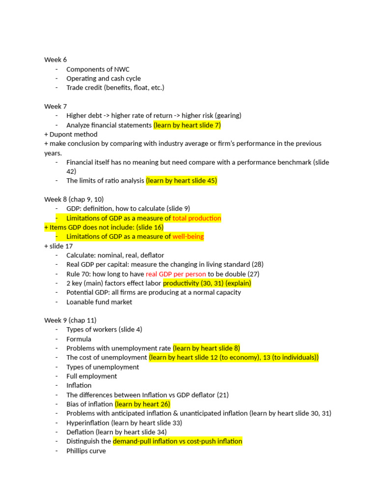 Key Concepts in Finance and Economics | PDF | Inflation | Monetary Policy