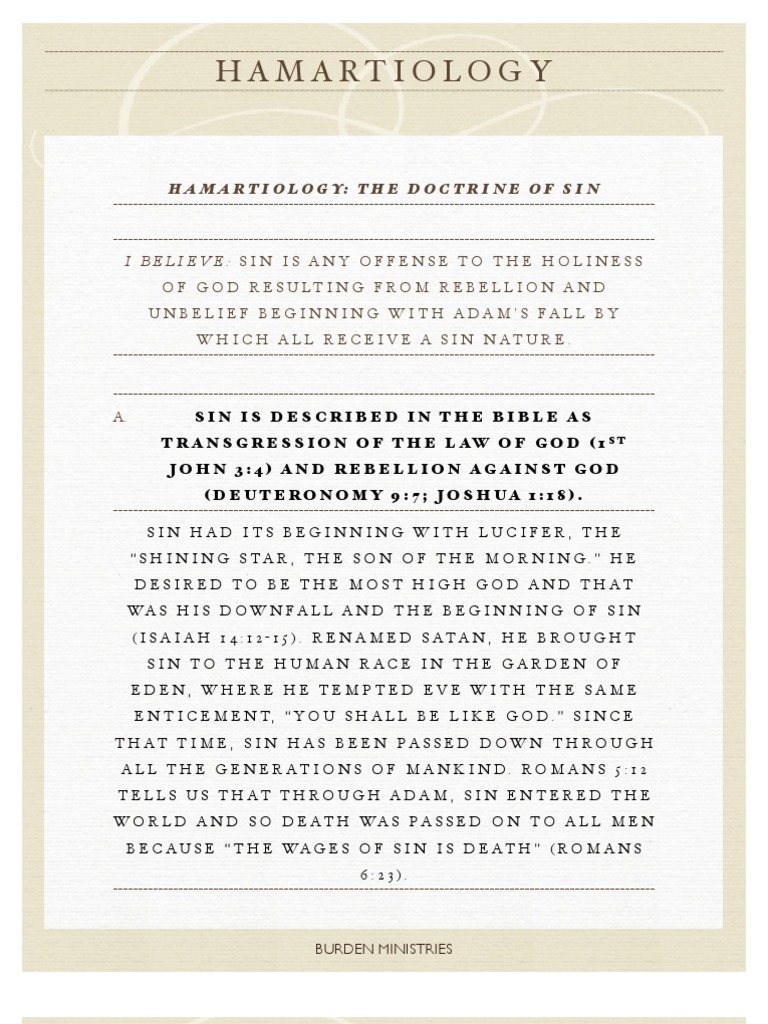 Hamartiology PDF | PDF