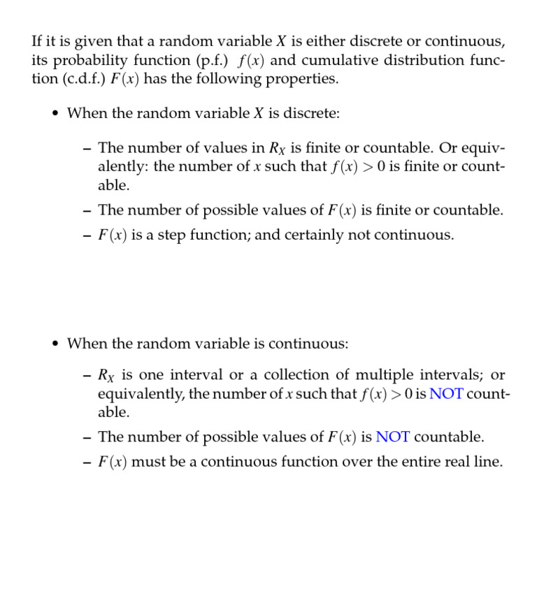 Some Notes For PF and CDF | PDF