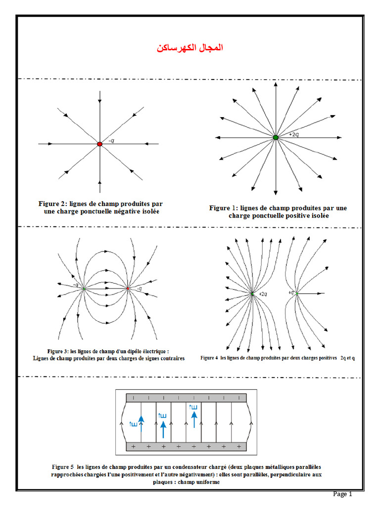 Champ Électrostatique et Lignes de Champ | PDF | Champ électrique | Obliger