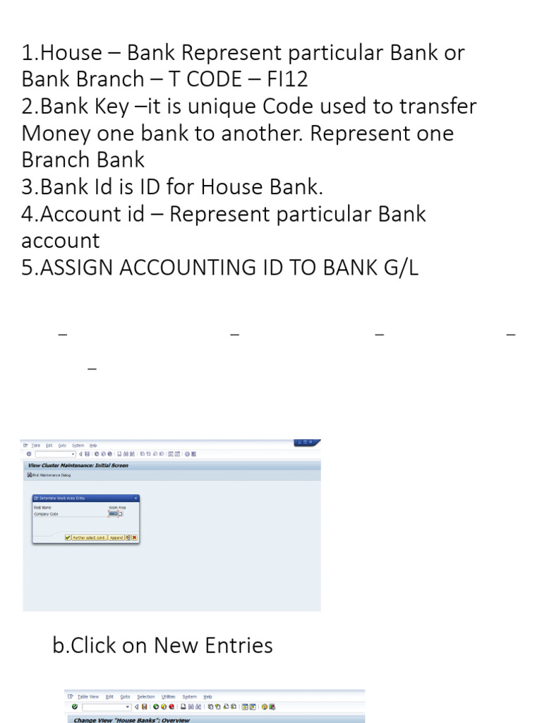 House Bank Setup in SAP FICO | PDF