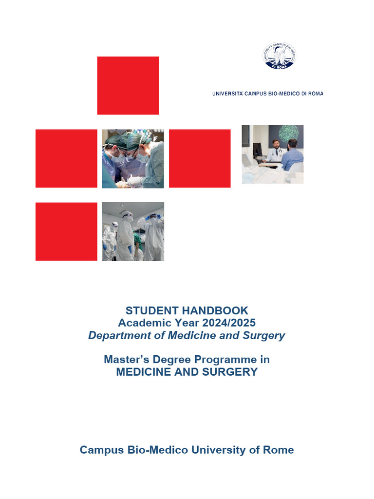 Student Handbook 2024 - 25 Medicine and Surgery | PDF | Medicine ...