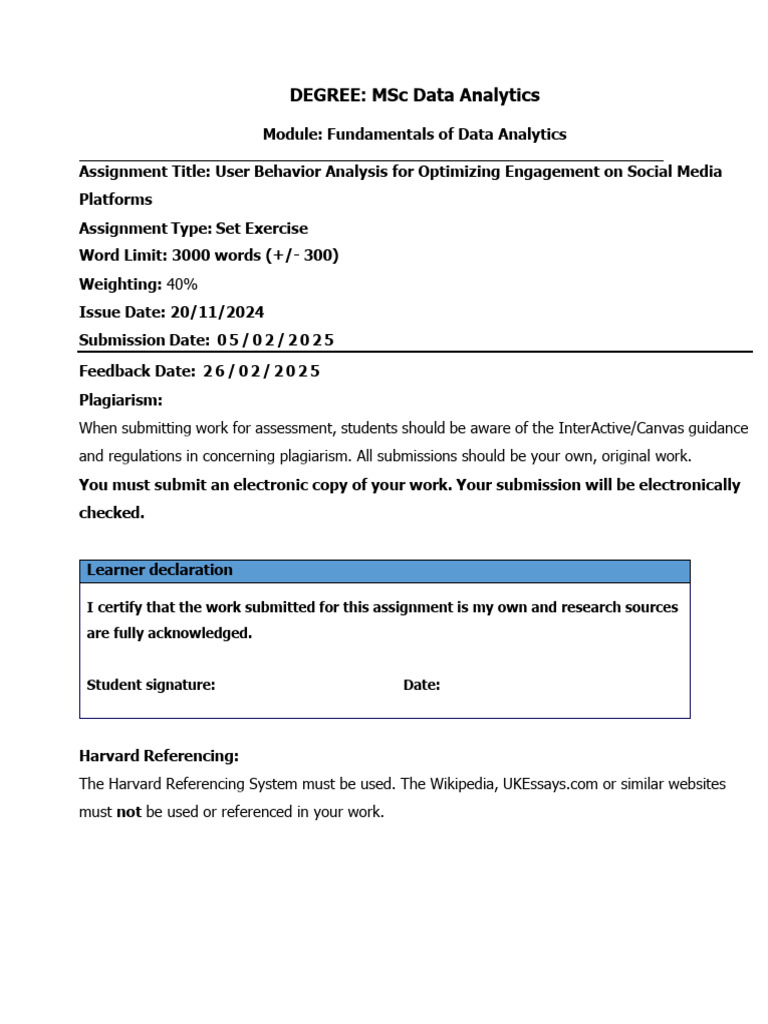 User Behavior Analysis for Social Media | PDF | Analytics | Data Analysis