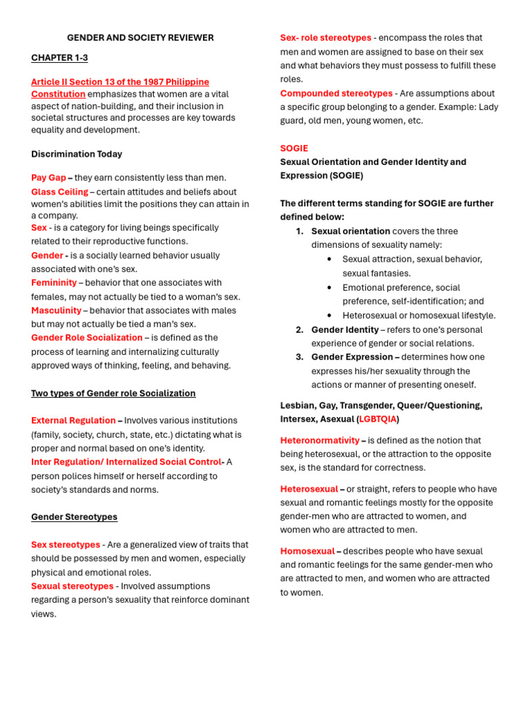Gender Equality and Women's Rights Overview | PDF | Sexual Orientation ...