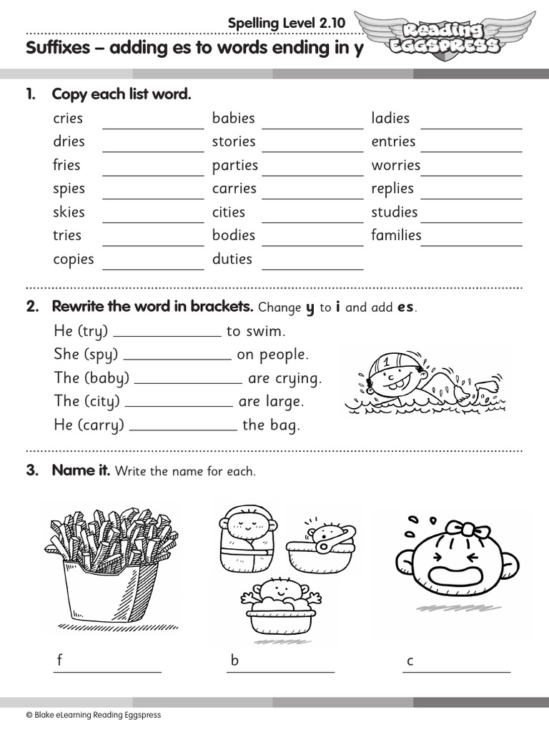 Activity Sheet Rex English Skills - Spelling Year 2 Lesson 10 | PDF